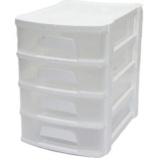 Semel Tonton - No:2 Çekmece 4 Katlı 16.5X21.5X24CM Beyaz Veya Siyah Herhangi Bir Renk Gönderilir BX40