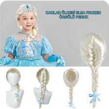 Platin Altın Dore Renk Karlar Ülkesi Elsa Frozen Peruğu Çocuk Boy