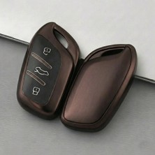 Mg Hs-Zs Uyumlu Smart 3 Buton Silikon Oto Anahtar Kumanda Kabı Kılıf Füme