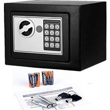 Elektronik Tuşlu Çelik Para Kasası Siyah BX40