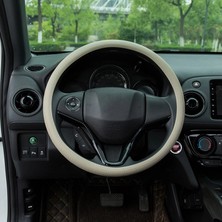 Silikon Direksiyon Kılıfı Bej 36-42CM