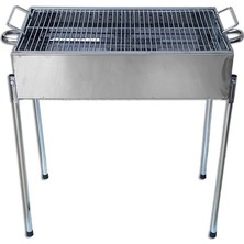Paslanmaz Mangal Portatif Ayaklı - Standlı 70CM BX40