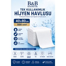 BB Kozmetik Tek Kullanımlık Hijyen Havlusu 40x80 cm 500 Adet - Berber, Kuaför, SPA, Güzellik Salonu ve Ev Kullanımı