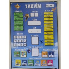 Eğlenceli Sınıf Interaktif Takvim Gökyüzü (Cırt Cırtlı)