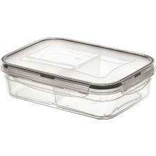 Semel 3 Bölmeli Kilitli Kapaklı 1 Litre Erzak Saklama Kabı LC-510 BX40