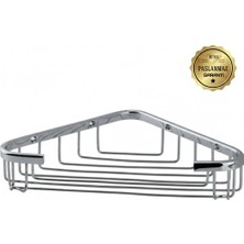Çelik Banyo Paslanmaz Pirinç Eda 1'li 18X18 cm Şampuanlık Banyo Rafı