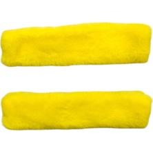 Peluş Seyahat Emniyet Kemer Pedi Kılıfı 2'li Sarı
