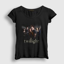 Presmono Kadın Siyah Poster Cullen Family Twilight T-Shirt