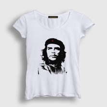 Presmono Kadın Beyaz Kuba Che Guevara T-Shirt