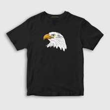 Presmono Unisex Çocuk Siyah Eagle Kartal T-Shirt