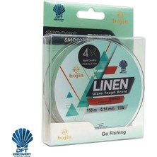 Dft Bojin 4x Linen Ip Misina 0.14 mm  150 M  Yeşil