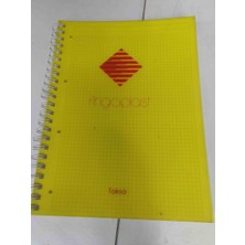 Taksa Spiralli Defter A4 Kareli Dosya Delikli 200YP