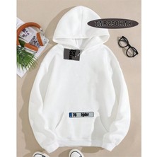 Tarzsokak Kapşonlu Sweatshirt Beyaz 76 Iğdır Özel Tasarım Plaka Detaylı