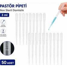 Labolist Pastör Pipeti Non Steril Damlalık 3 ml Plastik 50 Adet