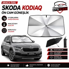 OtoÇizgi Skoda Kodiaq Şemsiye Tip Ön Cam Güneşliği Katlanabilir Uv Korumalı Araç Cam Güneşlik