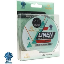 Dft Bojin 4x Linen Ip Misina 0.24 mm 300 M  Yeşil