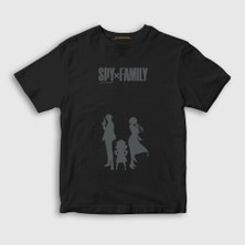 Presmono Unisex Çocuk Siyah Poster V2 Anime Spy x Family T-Shirt