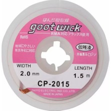 Goot Wick Gootwick CP-2015 Lehim Sökme Teli 2mm x 1.5m | Lehim Çekme Fitili PCB ve Anakart Tamir Teli