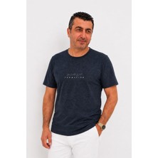 SSO Likralı Bisiklet Yaka Yazı Baskılı Kısa Kol Erkek T-Shirt