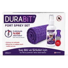 Bozkar Durabit Fort Sprey Set Tea Tree Oil Şampuan + Fort Sprey + Metal Tarak 100 ml