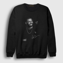 Presmono Unisex Siyah Sign Poster Drake Sweatshirt