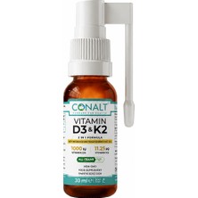 Conalt VITAMIN D3 & K2 - Patentli D3 (Quali®-D) ve K2 (K2VITAL®) İçeren Premium Sprey Takviyesi (30 Ml)