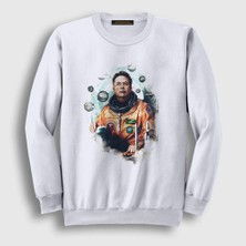 Presmono Unisex Beyaz Astronaut Science Elon Musk Sweatshirt