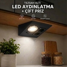 Cata CT-5110 Tezgah Altı LED Aydınlatma 5W Çift Prizli Işık Anahtarlı Mutfak Tezgah Aydınlatması - Beyaz Işık