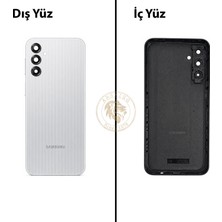 Arsking Samsung Galaxy A14 Gümüş Renk Kasa Orta Kasa Gövde Full Kasa Kapak Middle Frame Housing Galaxy A14 Uyumlu
