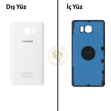 Arsking Samsung Galaxy Note 5 Beyaz Renk Arka Kapak Arka Cam Batarya Kapağı Pil Kapağı Lazer Kesim Back Cover Galaxy Note 5 Uyumlu