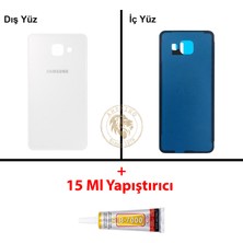 Arsking Samsung Galaxy A3 2016 A310 Beyaz Renk Arka Kapak + B7000 Yapıştırıcı Arka Cam Batarya Kapağı Pil Kapağı Lazer Kesim Back Cover Galaxy A3 2016 Uyumlu