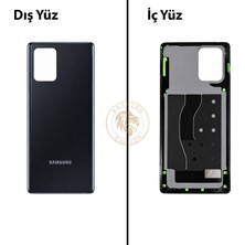 Arsking Samsung Galaxy S10 Lite Siyah Renk Arka Kapak Arka Cam Batarya Kapağı Pil Kapağı Lazer Kesim Back Cover Galaxy S10 Lite Uyumlu