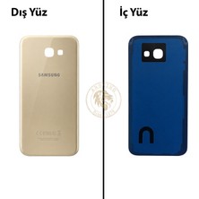 Arsking Samsung Galaxy A5 2017 A520 Gold Renk Arka Kapak Arka Cam Batarya Kapağı Pil Kapağı Lazer Kesim Back Cover Galaxy A5 2017 Uyumlu