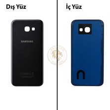 Arsking Samsung Galaxy A5 2017 A520 Siyah Renk Arka Kapak Arka Cam Batarya Kapağı Pil Kapağı Lazer Kesim Back Cover Galaxy A5 2017 Uyumlu