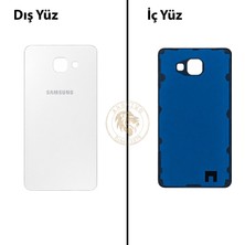 Arsking Samsung Galaxy A7 2016 A710 Beyaz Renk Arka Kapak Arka Cam Batarya Kapağı Pil Kapağı Lazer Kesim Back Cover Galaxy A7 2016 Uyumlu