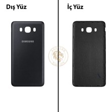Arsking Samsung Galaxy J7 2016 J710 Siyah Renk Arka Kapak Arka Cam Batarya Kapağı Pil Kapağı Lazer Kesim Back Cover Galaxy J7 2016 Uyumlu