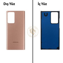 Arsking Samsung Galaxy Note 20 Ultra Bronz Renk Arka Kapak Arka Cam Batarya Kapağı Pil Kapağı Lazer Kesim Back Cover Galaxy Note 20 Ultra Uyumlu