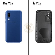 Arsking Samsung Galaxy A2 Core A260 Mavi Renk Arka Kapak Arka Cam Batarya Kapağı Pil Kapağı Lazer Kesim Back Cover Galaxy A2 Core Uyumlu