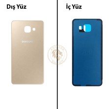 Arsking Samsung Galaxy A3 2016 A310 Gold Renk Arka Kapak Arka Cam Batarya Kapağı Pil Kapağı Lazer Kesim Back Cover Galaxy A3 2016 Uyumlu