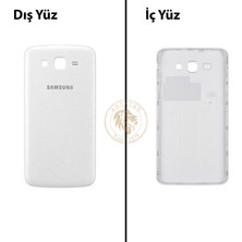 Arsking Samsung Galaxy Grand 2 G7106 Beyaz Renk Arka Kapak Arka Cam Batarya Kapağı Pil Kapağı Lazer Kesim Back Cover Galaxy Grand 2 Uyumlu