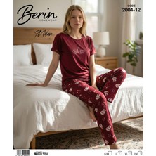 Berin Homewear Milan Kumaş Kadın Pijama Takımı Kısa Kollu