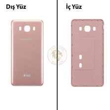 Arsking Samsung Galaxy J5 2016 J510 Rose Gold Renk Arka Kapak Arka Cam Batarya Kapağı Pil Kapağı Lazer Kesim Back Cover Galaxy J5 2016 Uyumlu