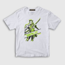 Presmono Unisex Çocuk Beyaz Genji Oyun Overwatch T-Shirt