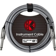 Kirlin IWCC-201PN-3M-RDA Enstrüman Gitar Kablosu 3 Metre Kırmızı Örgülü