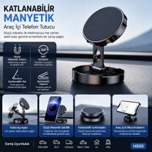 ScHitec Katlanabilir Manyetik Araç İçi Telefon Tutucu Gümüş H500