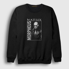 Presmono Unisex Siyah Morpheus Film The Matrix Sweatshirt