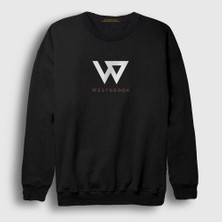 Presmono Unisex Siyah Logo Russell Westbrook Sweatshirt