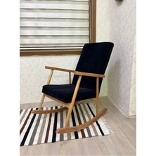 Asedia Trend Siyah Naturel  Sallanan Sandalye | Dinlenme | Emzirme | Tv | Okuma Koltuğu