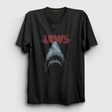 Presmono Unisex Siyah Shark Film Jaws T-Shirt