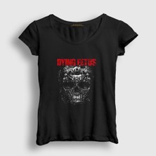 Presmono Kadın Siyah Guns Dying Fetus T-Shirt